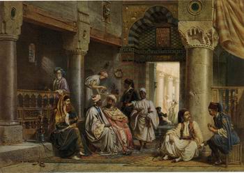 Arab or Arabic people and life. Orientalism oil paintings  425